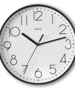 Hama Wandklok Salina Tikt Niet 22 cm Zwart/Wit
