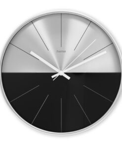 Hama Wandklok Sicili&euml; Tikt Niet 30 cm Zwart/Zilver