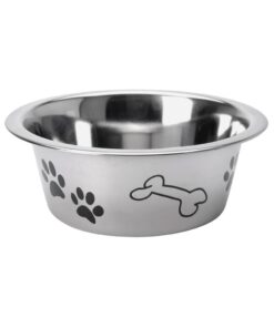 Hondenvoerbak met Print 16 cm RVS