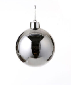 House of Seasons Kerstbal Zilver Kunststof D20 cm