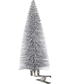 House of Seasons Kerstboom Clips Zilver 6 Stuks H13xd5cm