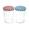 Jampotten 440 ml 6 Stuks Glas/Transparant/Rood/Blauw