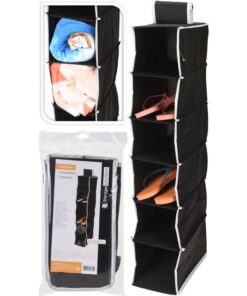 Kast Organizer 15x30x84 cm Zwart
