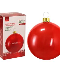 Kerstbal Opblaasbaar 45 cm Rood
