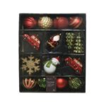 Kerstballen Mix 25 Stuks Rood/Groen/Goud