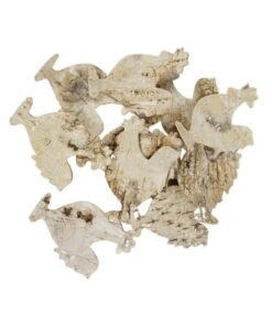 Kip Figuurtjes van Natuurlijk Schors 8 cm 24 Stuks