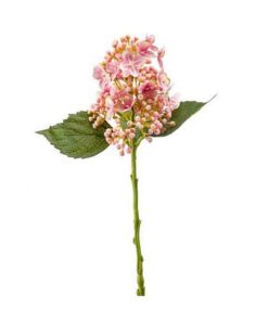 Kunstbloem Hortensia 38 cm Roze