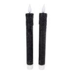 LED Kaarsen + Afstandsbediening 2 Stuks Zwart