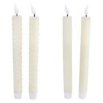 LED Kaarsen Moving Light + Timer 2 Stuks Ivoor Assorti
