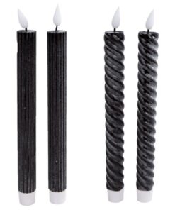 LED Kaarsen Moving Light + Timer 2 Stuks Zwart Assorti