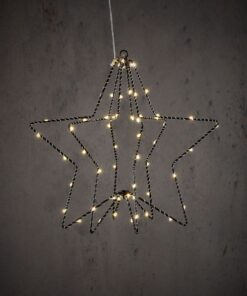 LED Ster Hangend 32x30 cm 60 LEDs Zwart