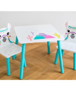 Lama Houten Tafel met 2 Stoelen