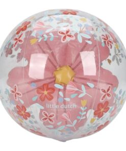 Little Dutch Pink Flowers 3D Strandbal 35 cm Roze