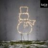 Luca Lighting Tuinsteker LED Sneeuwman 30x68.5 cm Warm Wit Licht