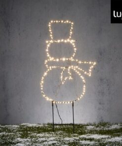 Luca Lighting Tuinsteker LED Sneeuwman 30x68.5 cm Warm Wit Licht