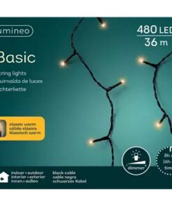 Lumineo Basic LED Kerstverlichting 36M Zwart IP44 KlassiekWarm