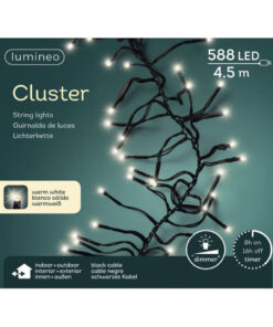 Lumineo Cluster In/Outdoor LED-Verlichtingsnoer 588 Lampjes 450 cm Warm Wit