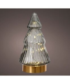 Lumineo LED Boom Glas/Grijs/Goud