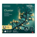 Lumineo LED Cluster 768 LEDs 700 cm Zwart Soft Gold Licht