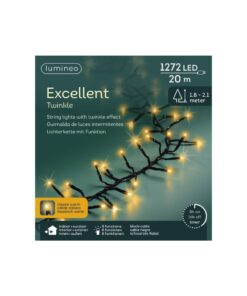 Lumineo LED Excellent Twinkle 1272 LEDs 20 cm Zwart Warm Wit Licht