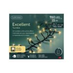 Lumineo LED Excellent Twinkle 960 LEDs 15 m Zwart Soft Gold Licht