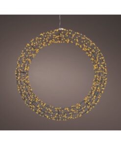 Lumineo Metalen LED Krans 720 LEDs 7.5x58 cm Zwart