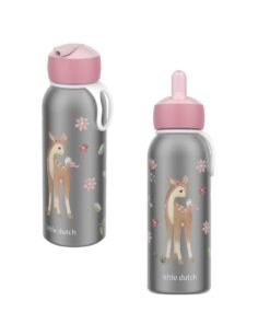 Mepal Little Dutch Fairy Garden Flip-Up Isoleerfles RVS/Roze