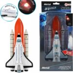 Metal Space Shuttle met Externe Brandstoftank Licht en Geluid