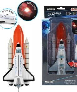 Metal Space Shuttle met Externe Brandstoftank Licht en Geluid