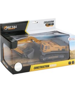 Metal World Graafmachine met Rupsbanden 1:55 Geel/Zwart