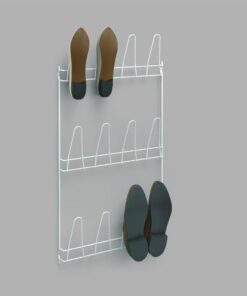 Metaltex Wandschoenenrek Penny 6 Paar Schoenen 41x77 cm Wit