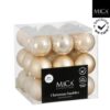 Mica Decorations Kerstballen Onbreekbaar 8 cm 27 Stuks Cr&egrave;me