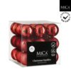 Mica Decorations Kerstballen Onbreekbaar 8 cm 27 Stuks Rood