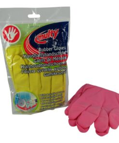 Multy Rubberen Huishoudhandschoenen L Geel