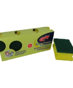 Multy Schuursponsen met Handgreep 3 Stuks Geel/Groen