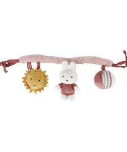 Nijntje Fluffy Wagenspanner + Geluid Roze