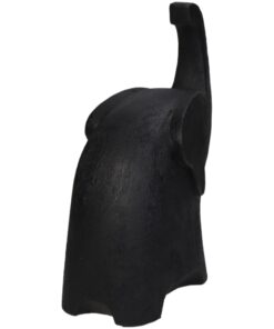 Ornament Olifant Polyresin Black 16x8x20.5cm