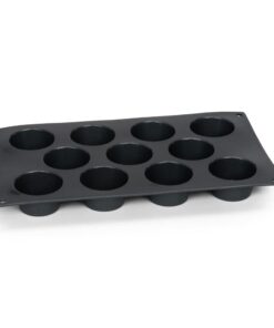 Patisse Mini Muffinvorm 11 Vaks 29x17 cm Zwart/Siliconen