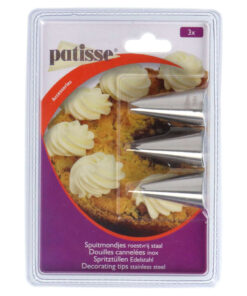 Patisse Spuitmondjes 3 Stuks RVS