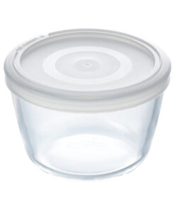 Pyrex Cook and Freeze Ronde Glazen Vershoudschaal met Deksel 0.6L