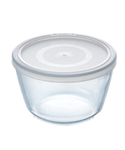 Pyrex Cook and Freeze Ronde Glazen Vershoudschaal met Deksel 1.1L