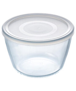 Pyrex Cook and Freeze Ronde Glazen Vershoudschaal met Deksel 1.6L