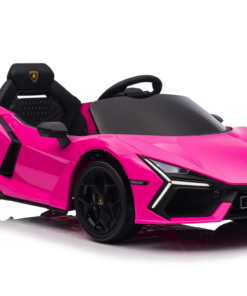 Alternative view of Lamborghini Revuelto elektrisch aangedreven auto voor kinderen 12 volt in het roze