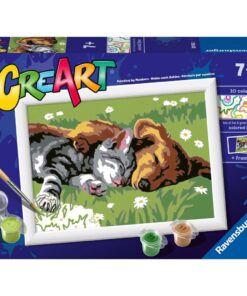 Ravensburger CreArt Schilderen op Nummer Slapende Hond en Poes