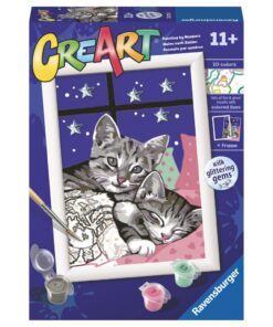 Ravensburger CreArt Schilderen op Nummer Slapende Poezen Glitter