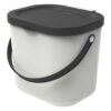 Rotho ALBULA Bio Afvalbakje 23.5x20x20.8 cm 6L Wit