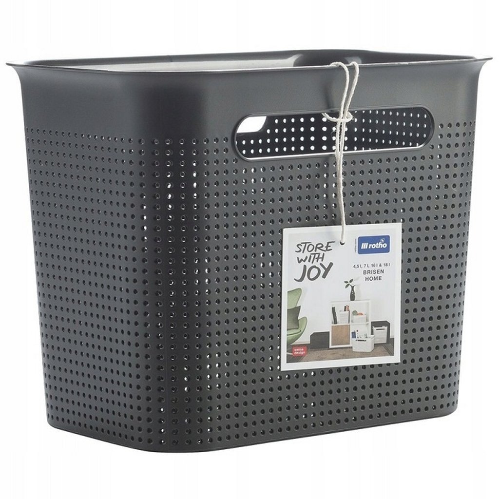 Rotho BRISEN Opbergmand 26.2x18x21.1 cm 7L Antraciet
