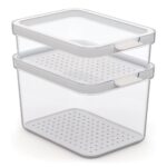 Rotho Cauma Set Koelkastorganizer 1.2L + 2.15L Transparant