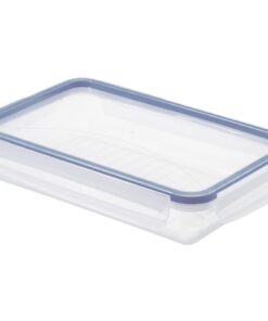 Rotho Clic & Lock Koelkast Bewaardoos 1L Vlak Horizon Blauw/Transparant