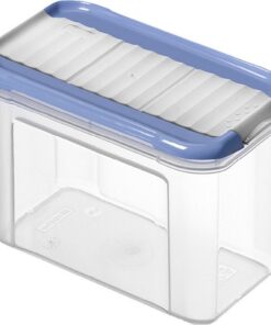 Rotho Domino Bewaar-Strooidoos 0.75L Horizon Blauw/Transparant